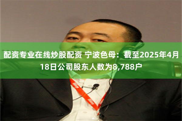 配资专业在线炒股配资 宁波色母：截至2025年4月18日公司股东人数为8,788户