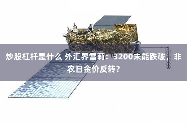 炒股杠杆是什么 外汇界雪莉：3200未能跌破，非农日金价反转？